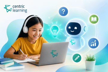 Student using Centric's AI thought Partner